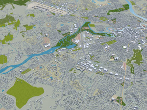 nashua city new hampshire usa 20km 3D Model