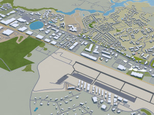 nashua city new hampshire usa 20km 3D Model