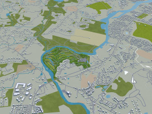 nashua city new hampshire usa 20km 3D Model