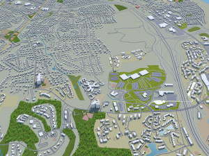 nashua city new hampshire usa 20km 3D Model
