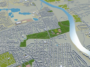 nashua city new hampshire usa 20km 3D Model