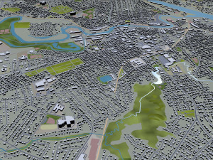 nashua city new hampshire usa 20km 3D Model
