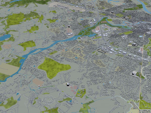 nashua city new hampshire usa 20km 3D Model