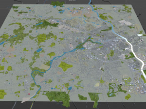 nashua city new hampshire usa 20km 3D Model