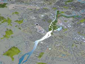 nashua city new hampshire usa 20km 3D Model