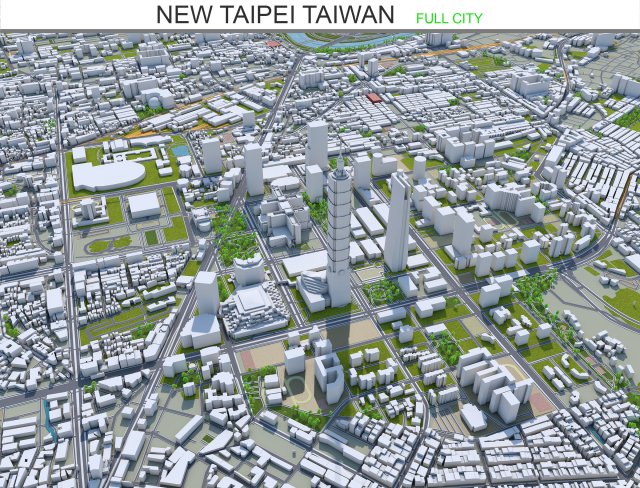 new taipei city taiwan 80 km Model 3D .c4d .max .obj .3ds .fbx .stl .blend 