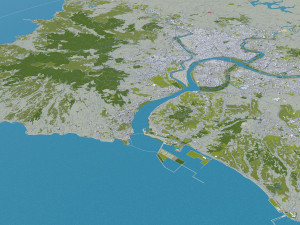 new taipei city taiwan 80 km Model 3D