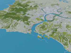 new taipei city taiwan 80 km 3D Model