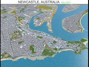 newcastle city australia 20km 3D Модель