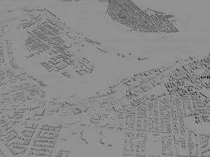 cidade de Newcastle Austr&aacute;lia 20 km Modelo 3D