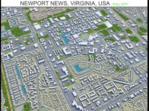 newport news city virginia usa 40km Model 3D