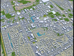 newport news city virginia usa 40km 3D Model