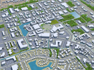 newport news city virginia usa 40km 3D Model