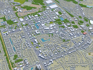 newport news city virginia usa 40km 3D Model