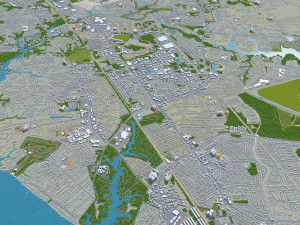 newport news city virginia usa 40km 3D Model