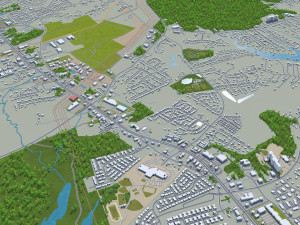 newport news city virginia usa 40km 3D Model