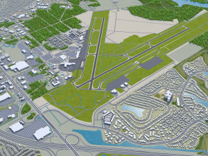 newport news city virginia usa 40km 3D Model