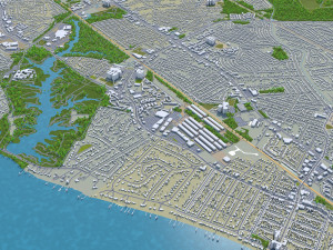 newport news city virginia usa 40km 3D Model