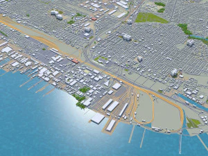 newport news city virginia usa 40km 3D Model