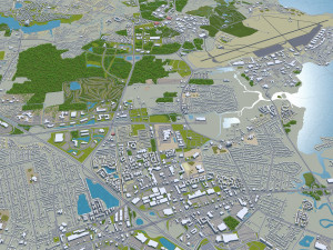 newport news city virginia usa 40km 3D Model