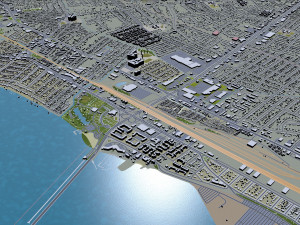 newport news city virginia usa 40km 3D Model