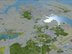 newport news city virginia usa 40km 3D Model