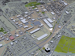newport news city virginia usa 40km 3D Model