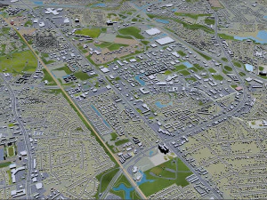 newport news city virginia usa 40km 3D Model