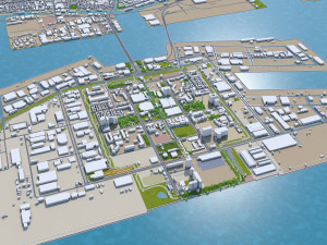 nishinomiya city japan 30km 3D मॉडल