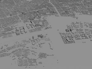 nishinomiya city japan 30km 3D Model