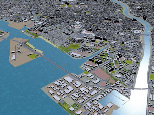 nishinomiya city japan 30km 3D मॉडल