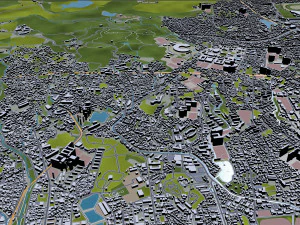 nishinomiya city japan 30km 3D Model