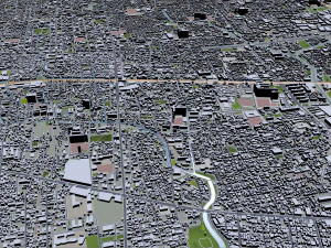 nishinomiya city japan 30km 3D Model