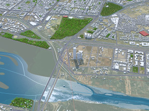 Noida city india 35km 3D Model