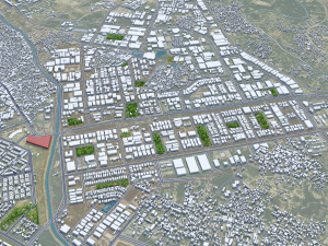 Noida city india 35km 3D Model
