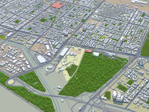 Noida city india 35km 3D Model