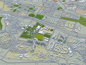Noida city india 35km 3D Model