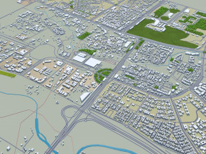 Noida city india 35km 3D Model