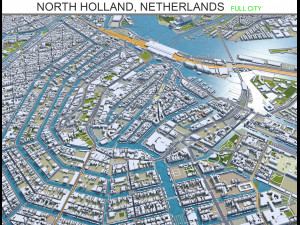 north holland city netherlands 150km 3D Model