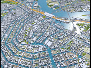 north holland city netherlands 150km 3D Model
