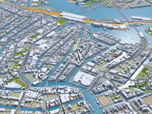 north holland city netherlands 150km 3D Model