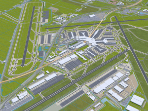 north holland city netherlands 150km 3D Model