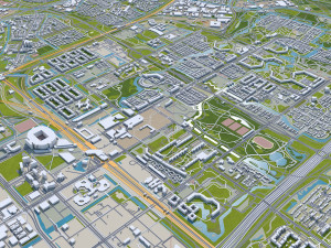 north holland city netherlands 150km 3D Model