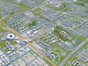 north holland city netherlands 150km 3D Model