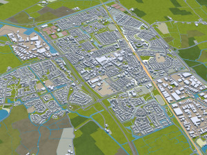 north holland city netherlands 150km 3D Model