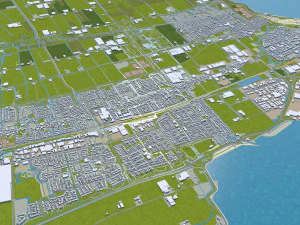 north holland city netherlands 150km 3D Model
