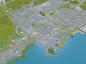 north holland city netherlands 150km 3D Model