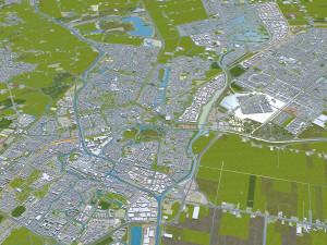 north holland city netherlands 150km 3D Model