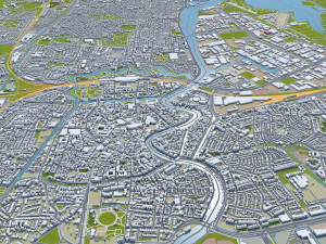 north holland city netherlands 150km 3D Model