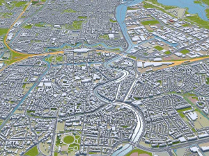 north holland city netherlands 150km 3D Model